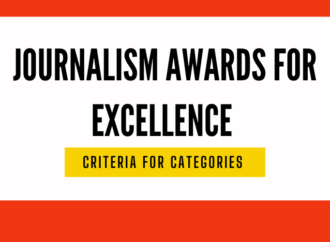 Journalism Awards for Excellence criteria and categories